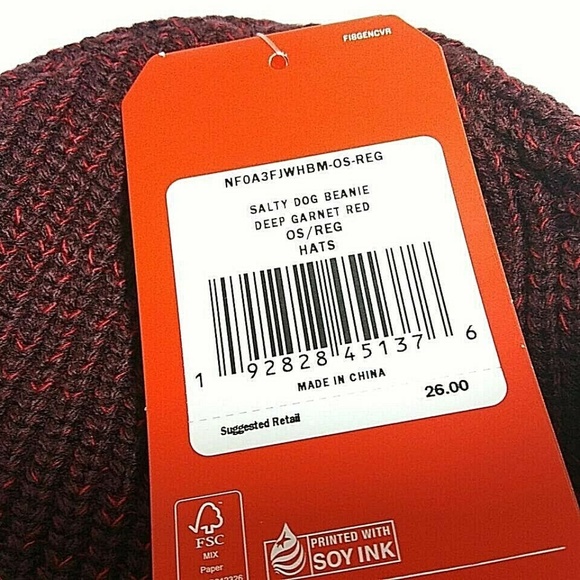 The North Face Salty Dog Beanie Deep Garnet Red - Picture 4 of 5